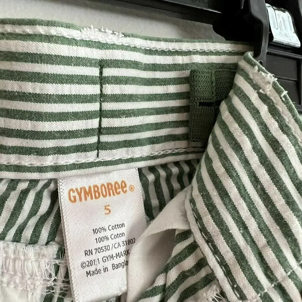 Gymboree Green Striped Seersucker Shorts